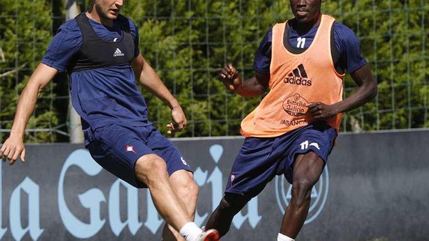 Pione, durante un entrenamiento reciente. // Ricardo Grobas