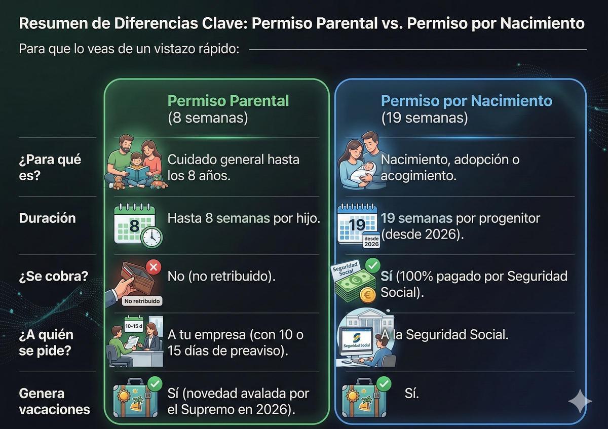 Funcionamiento del permiso parental en España