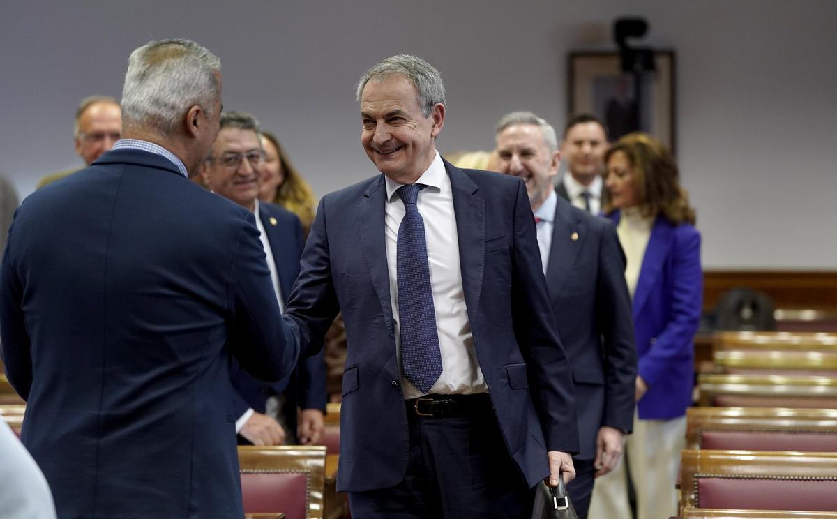 José Luis Rodríguez Zapatero, durante su comparecencia en el Senado, en la comisión sobre el rescate de Plus Ultra.