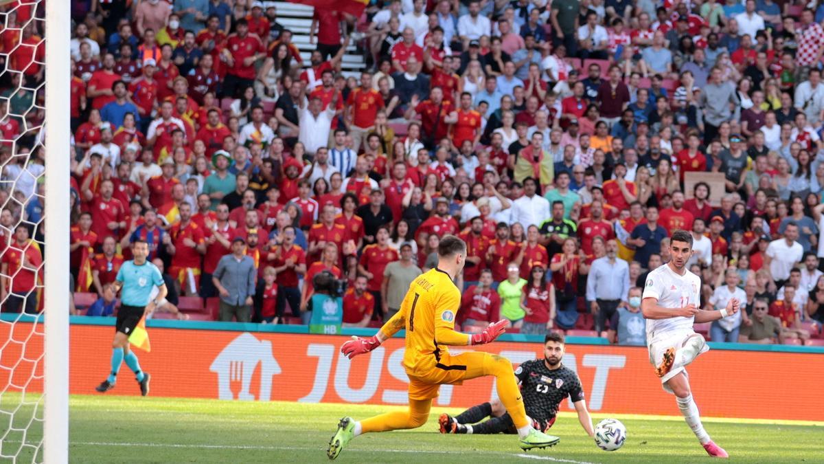 Una imagen del gol de Ferran ante Croacia