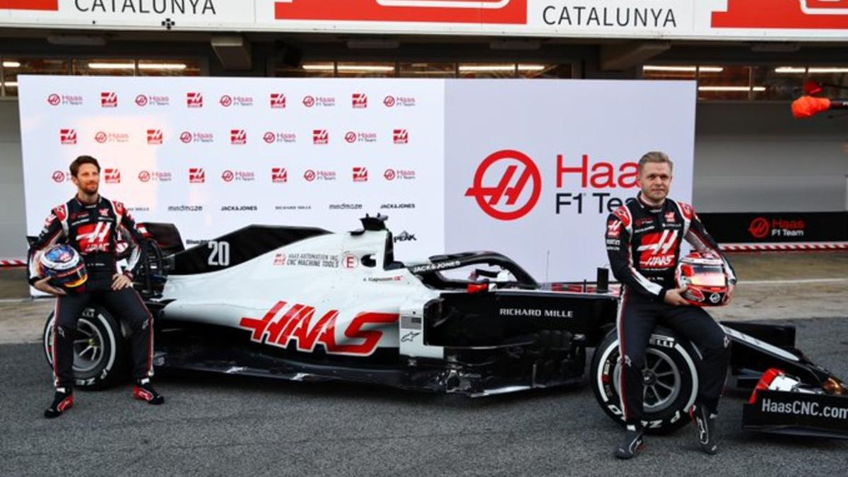 Grosjean y Magnussen, con el Haas VF-20