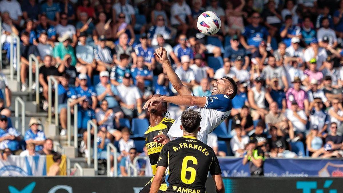 Gallego y Francés, en el partido de la primera vuelta.