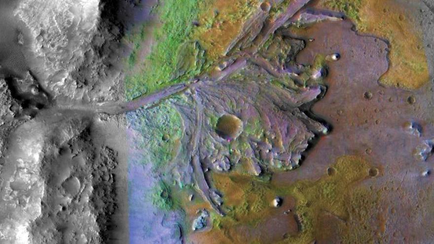 Imagen del área de la nueva misión de la NASA en Marte.
