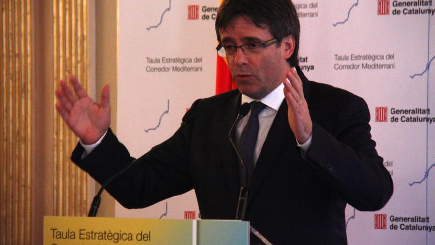 Puigdemont reclama al govern espanyol que escolti el consens pel Corredor Mediterrani
