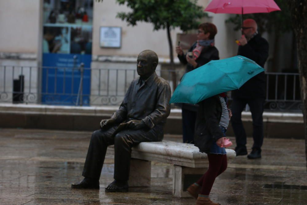 Febrero se despide con lluvia en Málaga