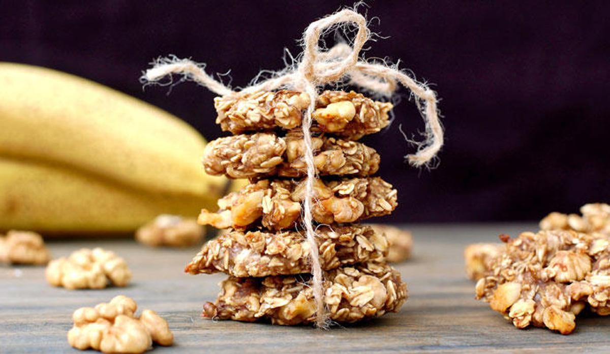 Galletas de plátano y avena