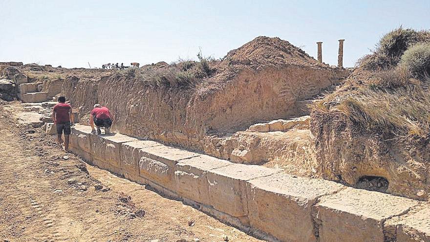 El yacimiento de Los Bañales, situado en Uncastillo.