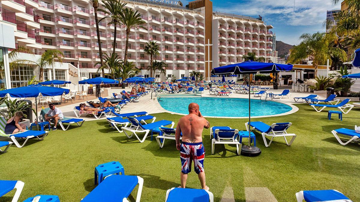 La terraza de uno de los hoteles de Benidorm