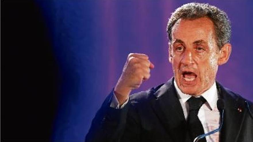 Nicolas Sarkozy durant la presentació del seu llibre, dijous passat, on anunciava la tornada a la política.