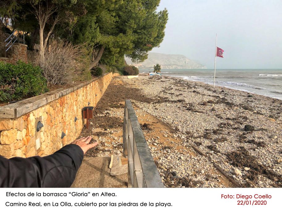 La borrasca Gloria pasó por Altea con vientos que llegaron a los 132 kilómetros por hora