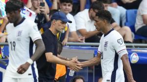 Imagen de archivo del seleccionador de Inglaterra Thomas Tuchel junto a Jude Bellingham