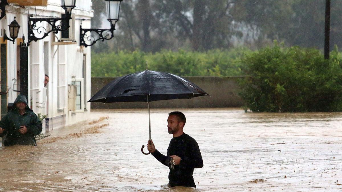 Efectos de las últimas lluvias torrenciales en Cártama.
