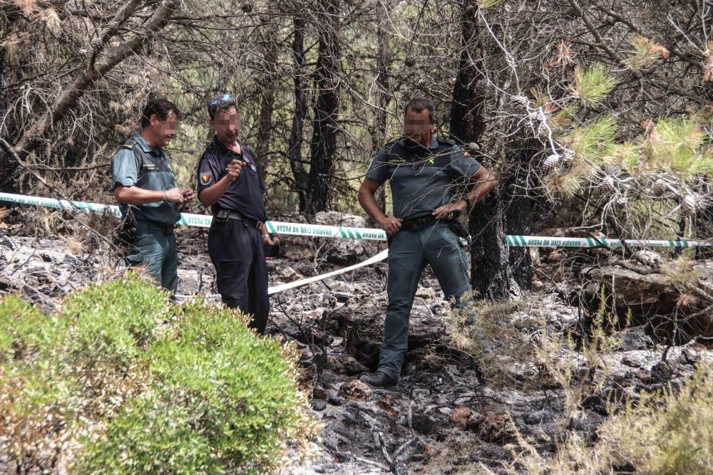 Incendio en la Vall de Gallinera