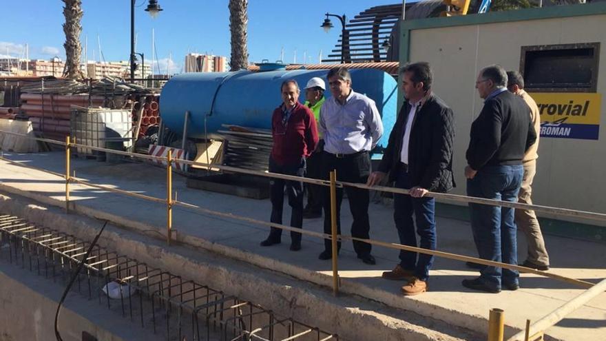 El director general del Agua inspeccionó ayer las obras.