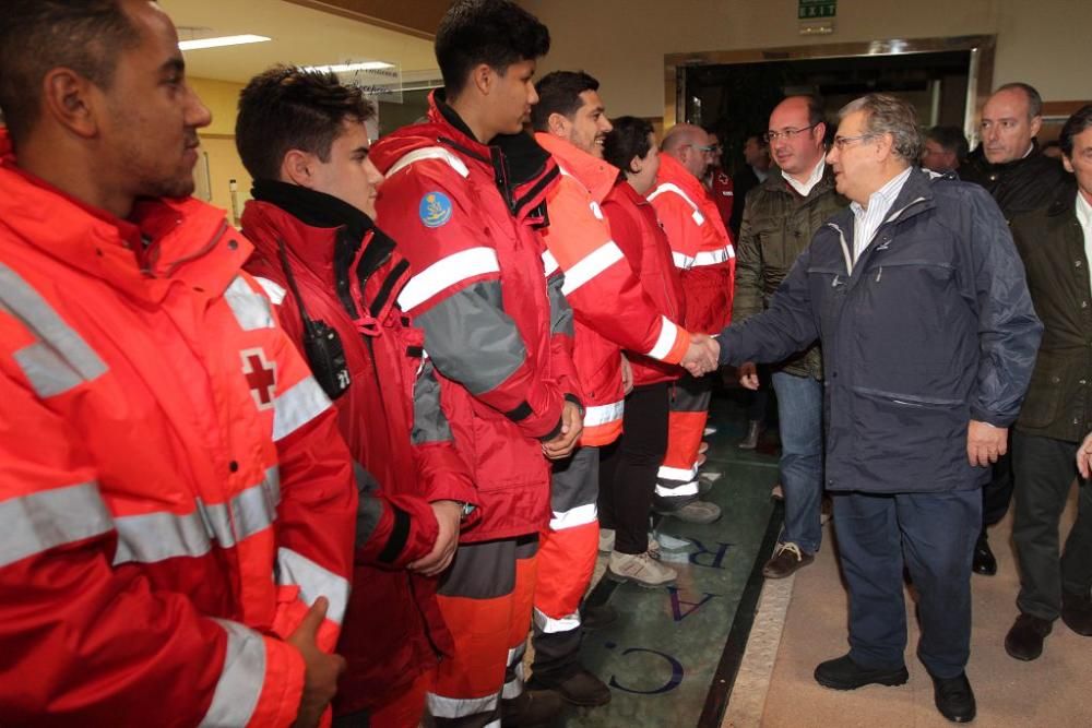 El ministro del Interior y el presidente de la Comunidad visitan las zonas afectadas