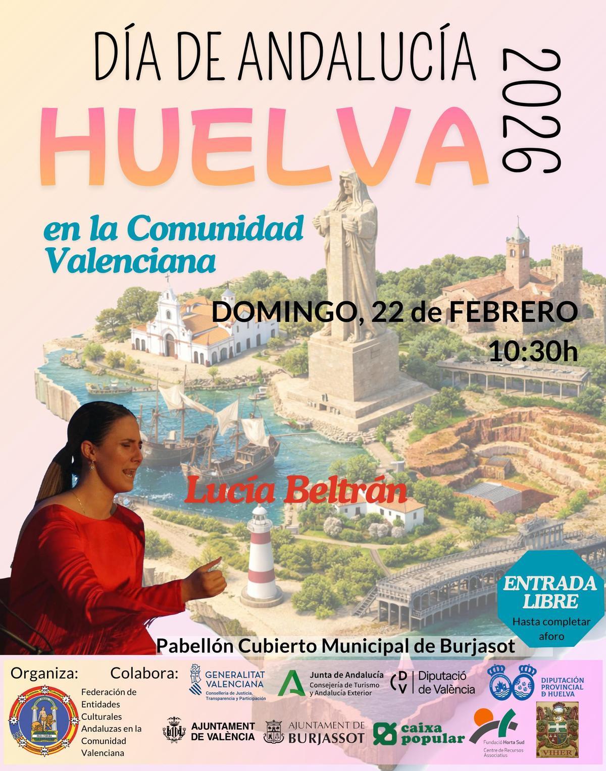 Cartel del Día de Andalucía dedicado a Huelva.