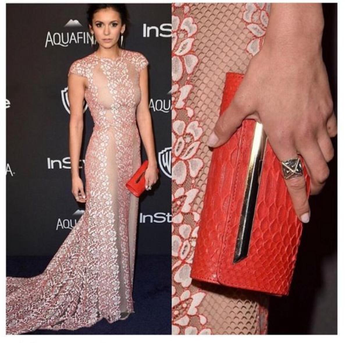 Nina Dobrev con bolso de Yliana Yepez