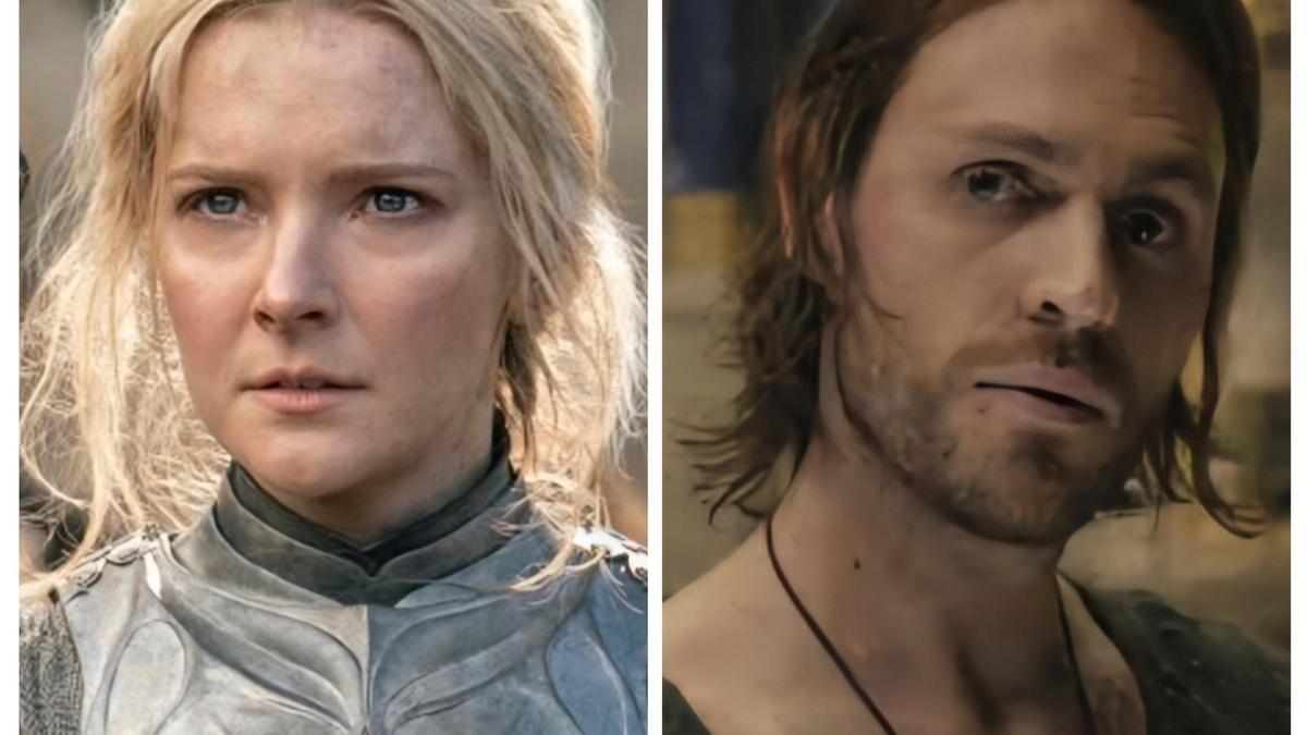 Galadriel y Hallbrand, personajes de 'Los anillos del poder'