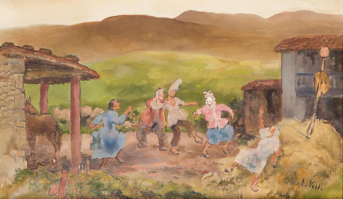 El cuadro "Carnavalada" (1945), de Evaristo Valle