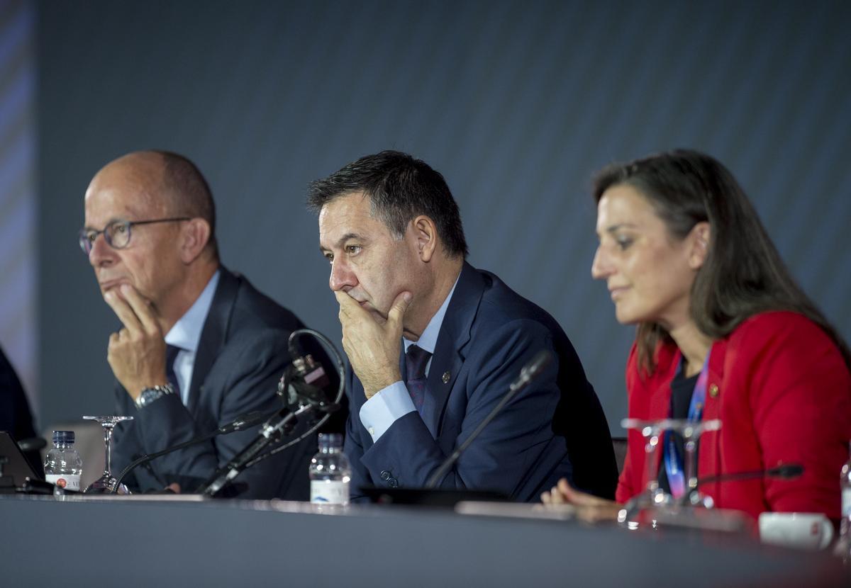 Jordi Cardoner, Bartomeu y Maria Teixidor, que dimitió a raíz del escándalo.