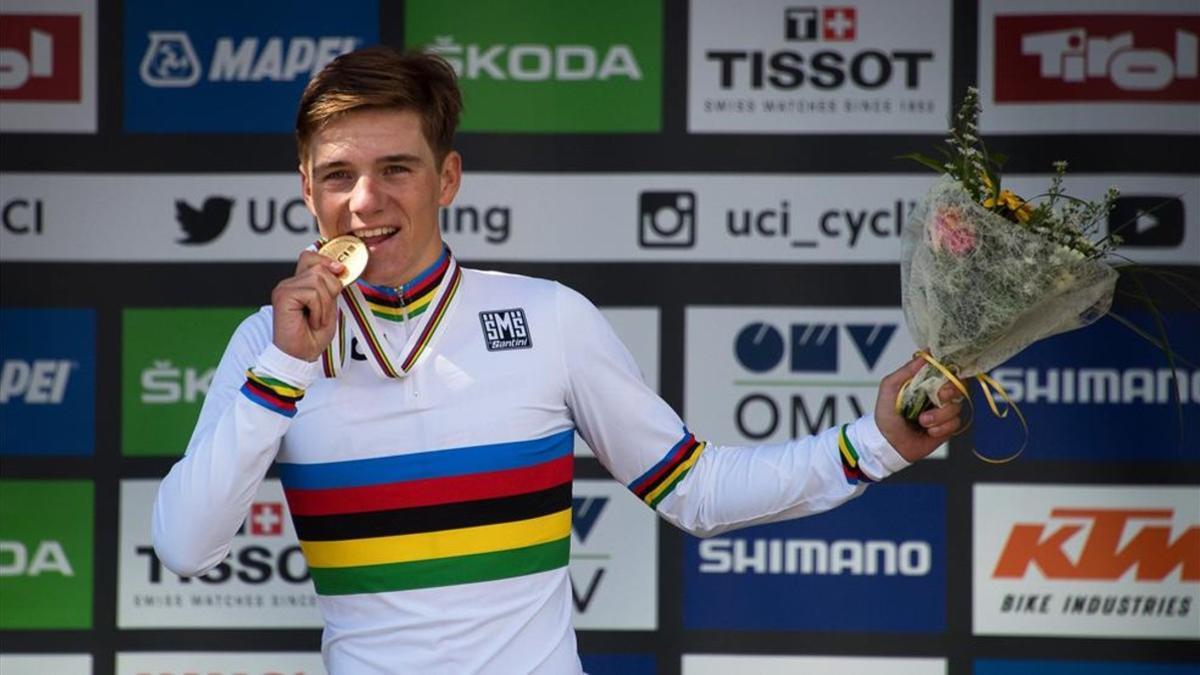 Evenepoel no tuvo rival en la contrarreloj junior del Mundial.