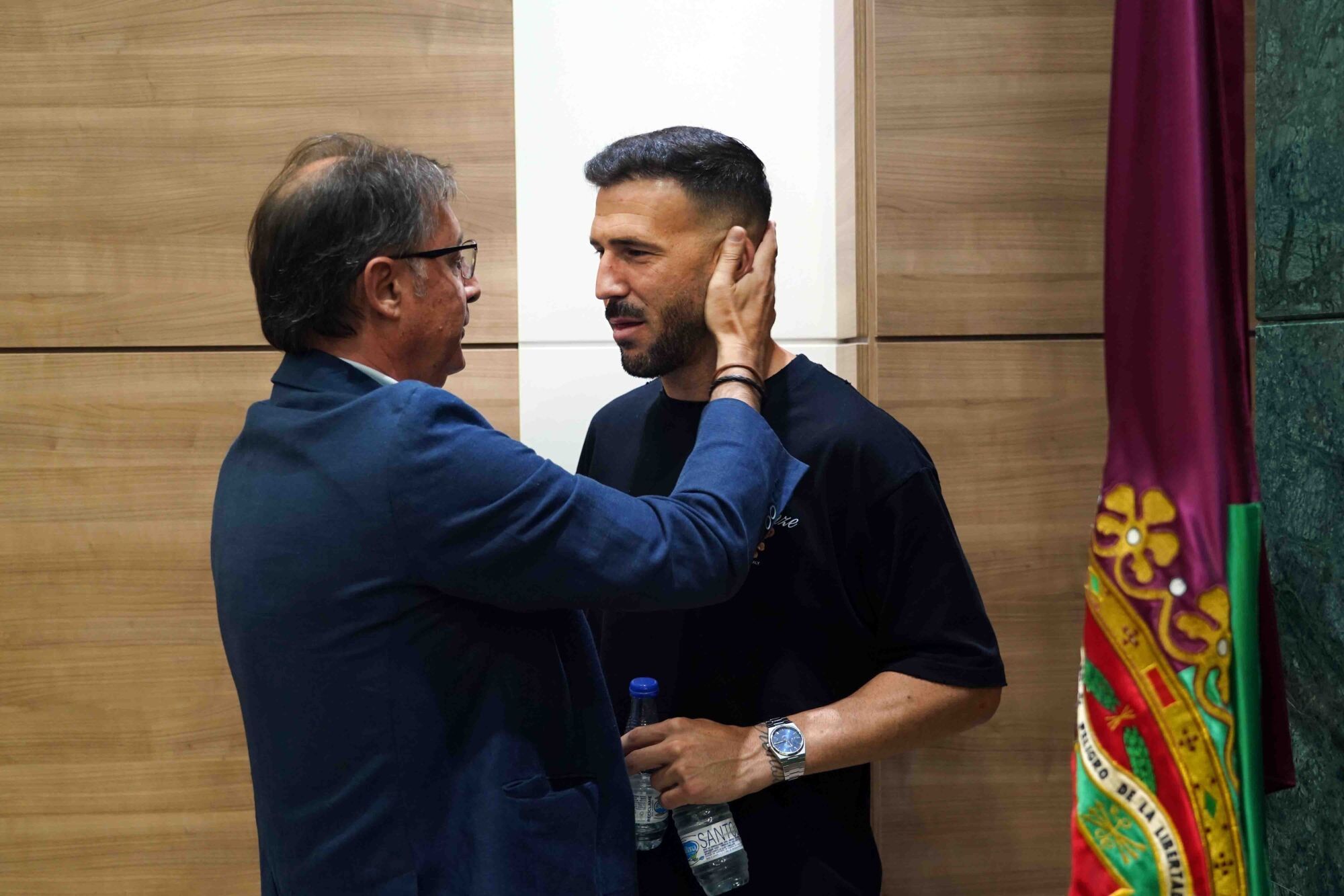 Despedida del jugador del Málaga CF, Dioni donde se ha despedido hoy en rueda de prensa