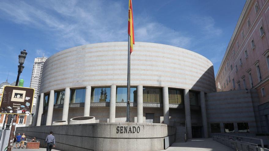 Vista de la sede con la que cuenta el Senado en la capital madrileña.