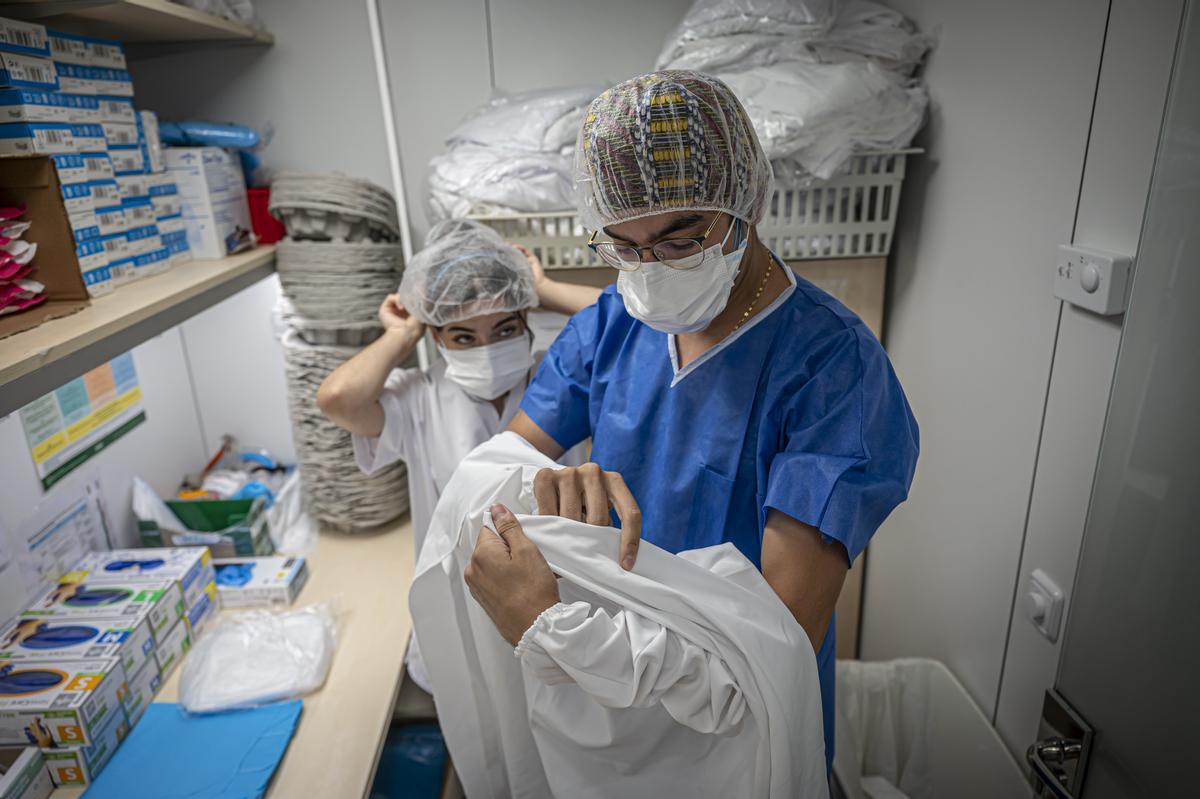 Planta Covid del Hospital Clínic, en imágenes