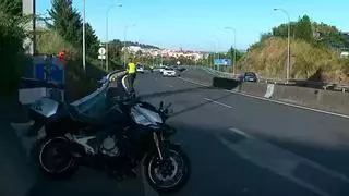 Un motorista muere en Vigo al salirse de la calzada en la autopista AP-9