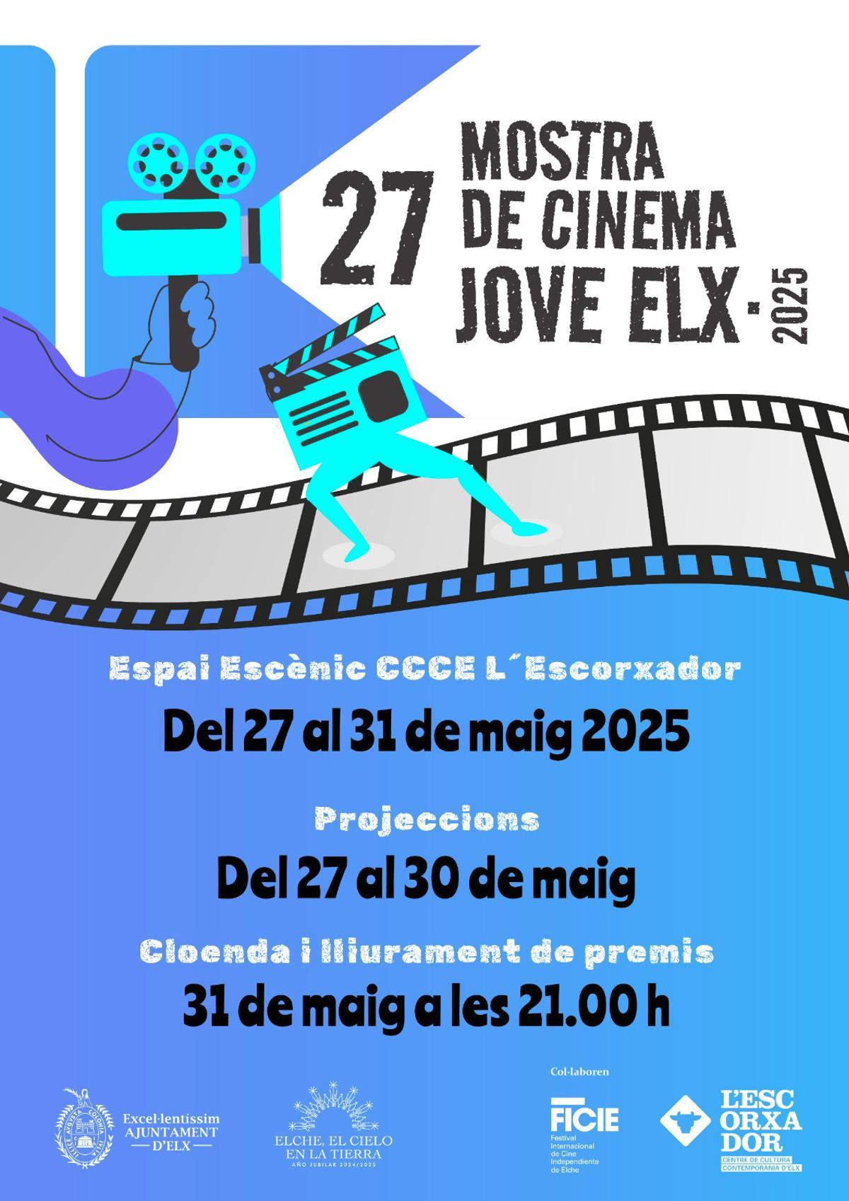 Cartel de la nueva edición de la Mostra de Cinema Jove d'Elx