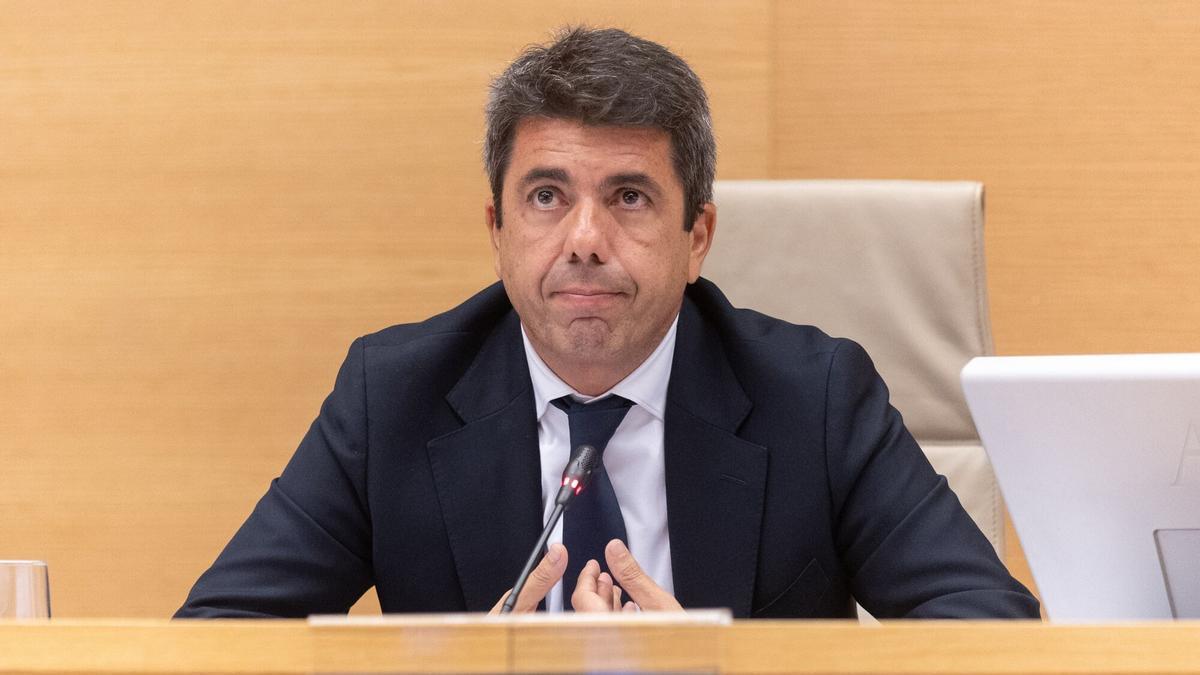 El expresident de la Generalitat, Carlos Mazón, durante su comparecencia en el Congreso en noviembre de 2025.