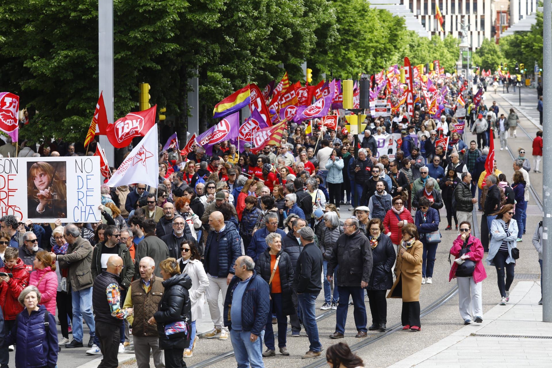 Manifestación del 1º de Mayo en Zaragoza