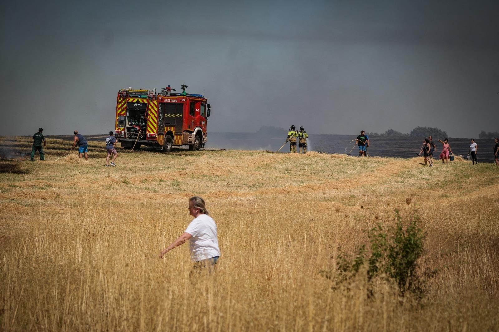Un incendio en Sancha Brava (Badajoz) obliga a activar el nivel 1