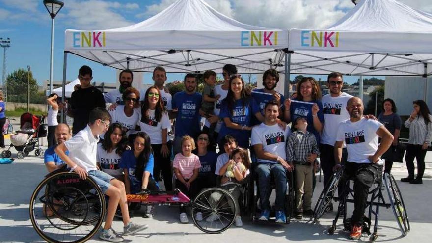 Presentación del Club Deportivo Enki ayer en Arteixo.