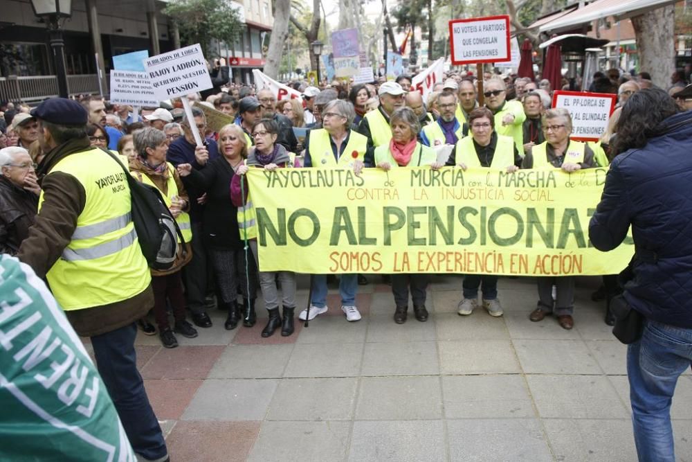 Manifestación por unas pensiones dignas en Murcia