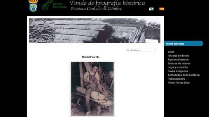Página web del fondo de fotografía histórica de Cambre. / la opinión