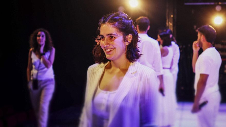 Aina Serra, en un assaig de la Nit de Musikaals
