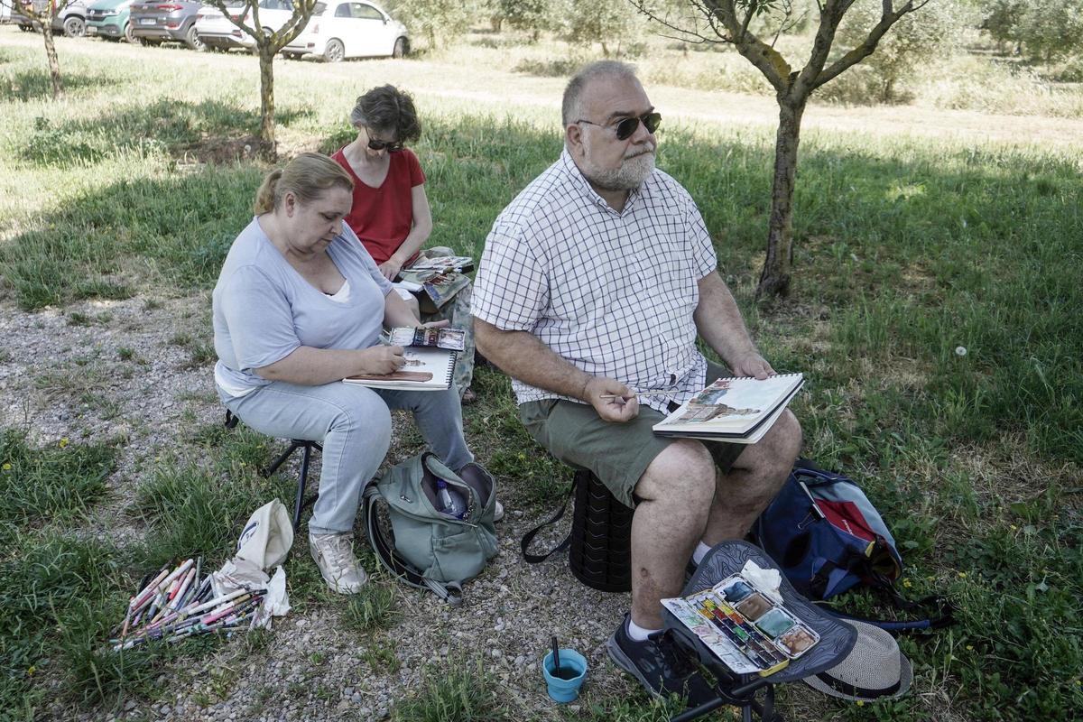 Meandre porta poesia, música, dibuix i vitralls en una jornada d'activitats a la Torre Lluvià de Manresa