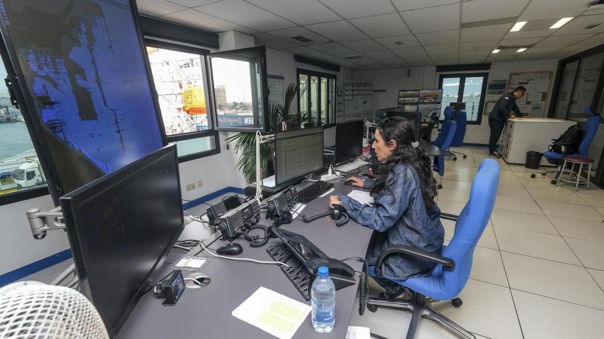 Imagen del centro de control del Puerto de Las Palmas