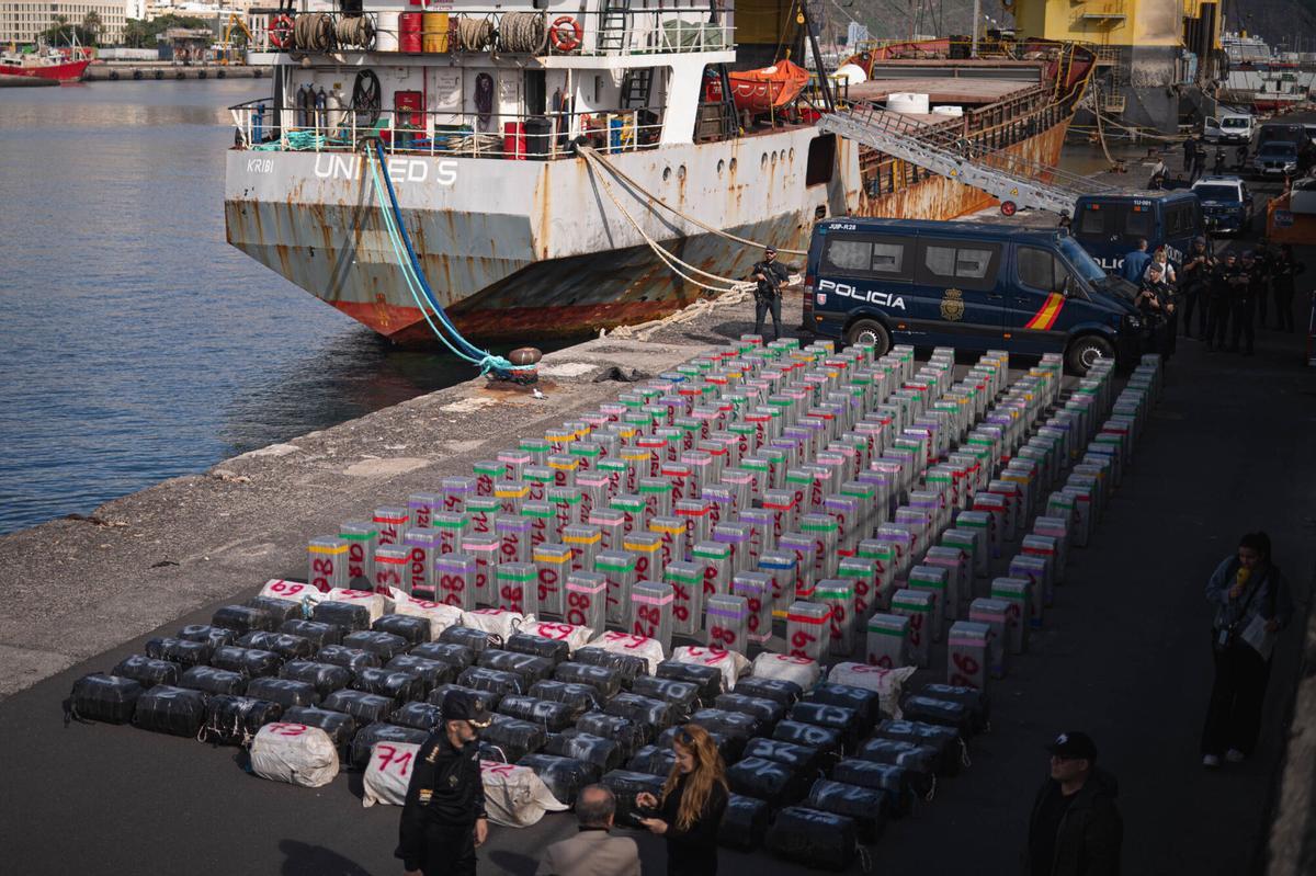 El mayor alijo de cocaína de Europa, en Tenerife