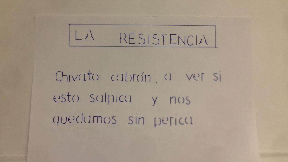 Un escrito anónimo contra el 'justiciero de Viver'.