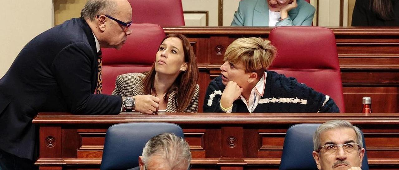 Varios diputados durante la celebración de un pleno en el Parlamento.