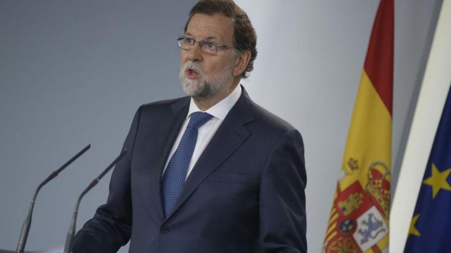 Rajoy advierte que el 1-O &quot;acabaría con el autogobierno de Cataluña&quot;