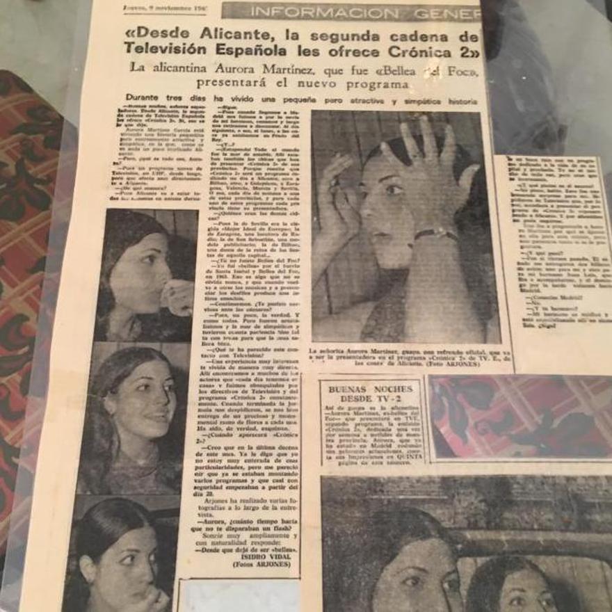 Aurora Martínez García, Bellea del Foc en 1963 presentó un programa de Televisión Española, Crónica 2