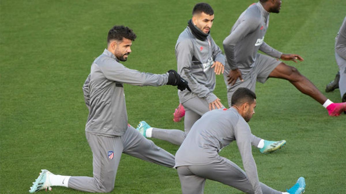 Último entrenamiento de Atlético antes de recibir al Leverkusen