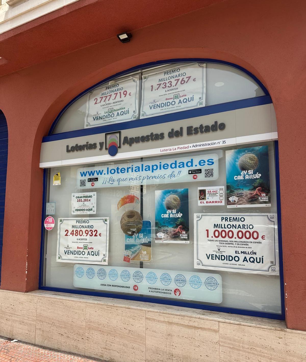 Loterias La Piedad esté la calle Duque de Rivas nº2