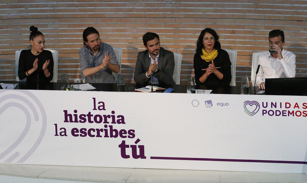 Acto de Pablo Iglesias y Alberto Garzón en la UMA