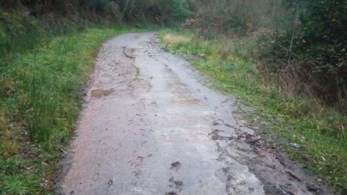Estado actual del acceso al cordal de Peón