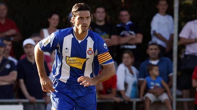 Jarque amb la samarreta de l'Espanyol.