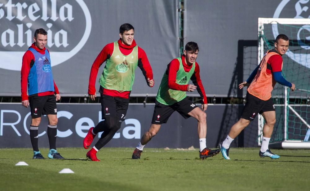 Entrenamiento del Celta a puerta cerrada